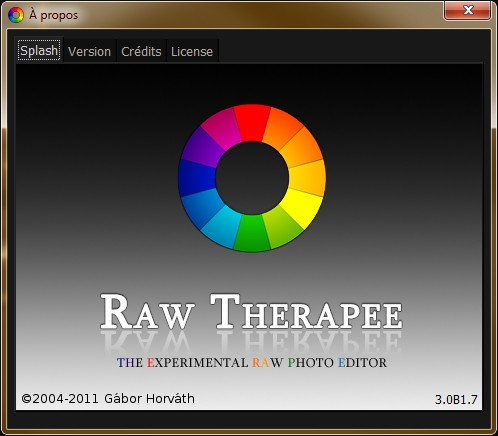 mt_popup:Raw Therapee - 9 A propos de 