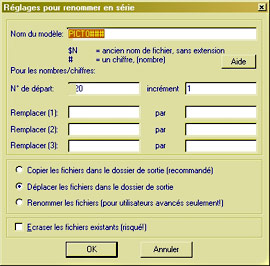 Irfan View - 16 Renommer réglages mt_popup:16 Renommer réglages