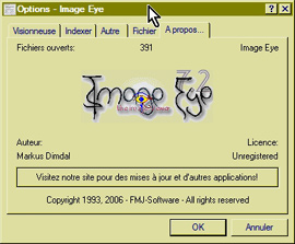 Image Eye 7.2 - 18 Onglet A propos… mt_popup:18 Onglet A propos…