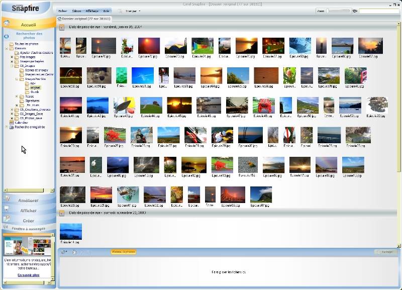 Corel Snapfire - 2 Explorateur mt_popup:2 Explorateur