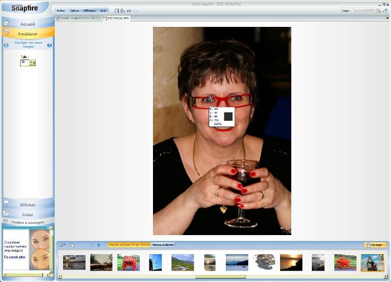 Corel Snapfire - 7 Yeux rouges mt_popup: 7 Yeux rouges