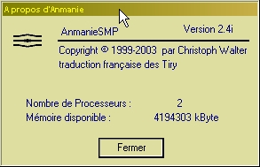 AnManie SMP - 16 Informations sur le logiciel mt_popup:AnManie SMP - 16 Informations sur le logiciel