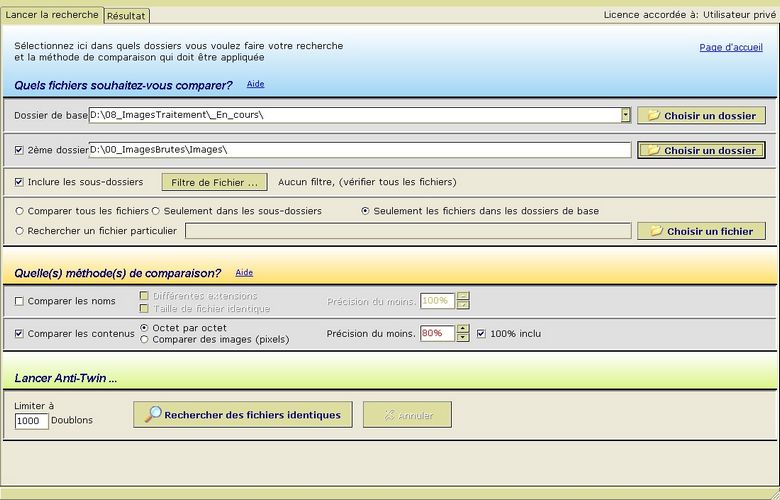 AntiTwin - 3 Répertoires à analyser mt_popup: AntiTwin - 3 Répertoires à analyser