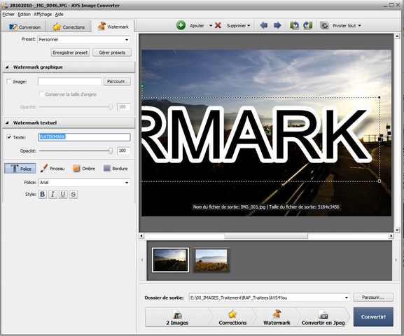 7 Filigrane texte de base mt_popup:AVS Image Converter -7 Filigrane texte de base
